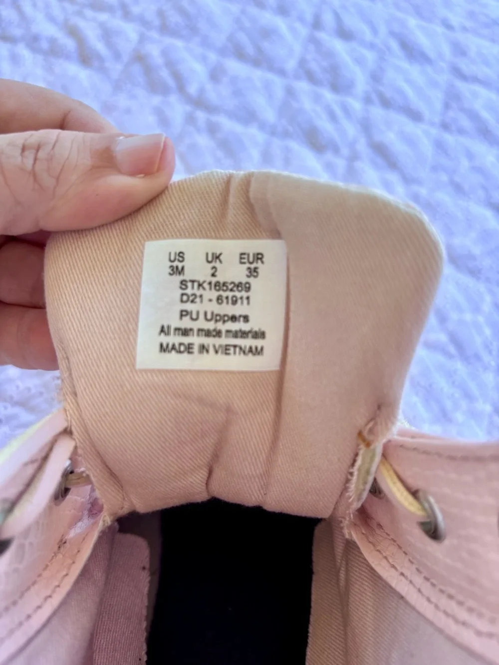 Sperry Duck Boots Girls Size 3 Pink Khaki Waterproof Lace Up Rain Boots